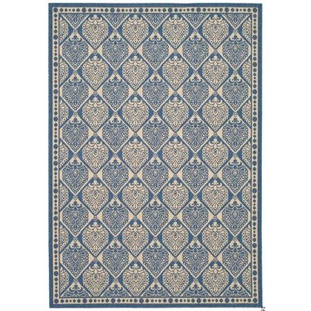 Safavieh Courtyard Power Loomed Small Rectangle Rug- Anthracite - Beige- 2 Ft. 7 In. X 5 Ft. CY6009-246-3